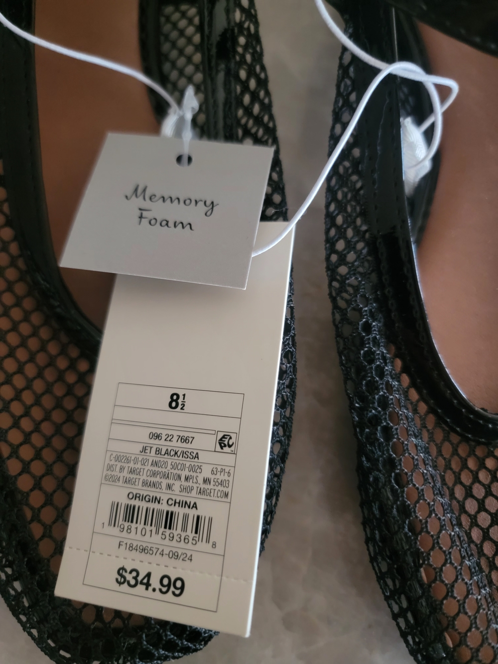a new day Black Mesh Mary Jane Flats with Buckle - Picture 5 of 16